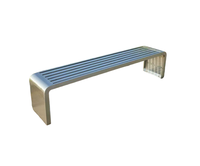 Banc de parc en acier inoxydable 304, banc public extérieur, banc de jardin en métal personnalisé, adapté aux parcs, aux rues et aux places