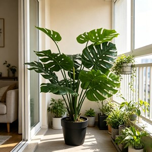 Plante verte artificielle Monstera Deliciosa, feuille de Monstera (Turtle Back) artificielle, plante en pot pour la décoration intérieure, produit transfrontalier très vendu - Product Image 5