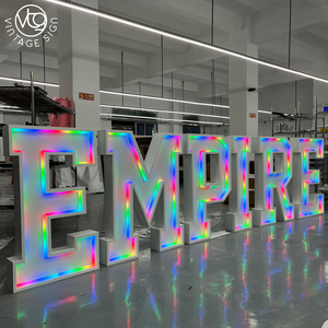 Letras de Neón Decorativas <span class=keywords><strong>para</strong></span> Eventos, Alquiler de Letras LED Grandes, Letras Metálicas Grandes con Luces en Venta - Product Image 1