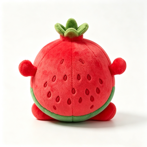 Peluche fraise personnalisée mignonne, peluche fraise ronde, fraise souriante, jouet en peluche fraise, animal en peluche fruit. - Product Image 4
