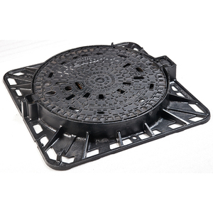 도로 제품의 설치 및 유지관리가 용이 한 원형 연성 철 맨홀 커버 - Product Image 1