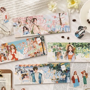 Paquete de 20 Hojas de Pegatinas PET Impresas y Troqueladas Autoadhesivas de la Serie Sweet Oxygen Diary para Decoración Navideña y Cuadernos Infantiles - Product Image 5