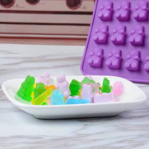 L'usine MUYULINS peut personnaliser des moules à bonbons en forme d'ours à 50 cavités, en silicone antiadhésif de qualité platine LFGB, sans BPA. - Product Image 4