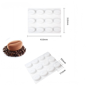 Juego de Moldes de Silicona para Mousse de Granos de Café, 6 y 12 Cavidades, para Hacer Postres Franceses, Moldes de Silicona para Mousse de Granos de <span class=keywords><strong>Cacao</strong></span> - Product Image 2