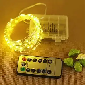 Kerstdecoratie Koperdraad 12V Dc Stekker 10M 20M Uk Us Au Stekker Aangedreven Flexibele Mini Led Koperen Draad Lichtslingers