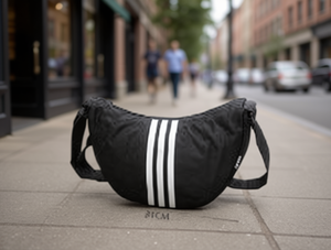 Borsa a Tracolla Unisex in Tessuto Oxford con Design a Righe e Chiusura a Cerniera per Uso Quotidiano 21cm - Product Image 2