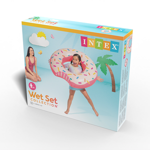 <span class=keywords><strong>Flotador</strong></span> Inflable <span class=keywords><strong>INTEX</strong></span> 56265 con Forma de <span class=keywords><strong>Donut</strong></span> Arcoíris, Anillo de Natación de PVC para Adultos, Tubo de Agua para Fiestas de Piscina y Playa, Juguete Acuático para el Verano - Product Image 6