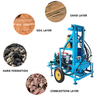 Vente chaude 100m 150m 200m Diesel hydraulique portable puits d'eau plate-forme de forage machine de forage Mine plates-formes de forage