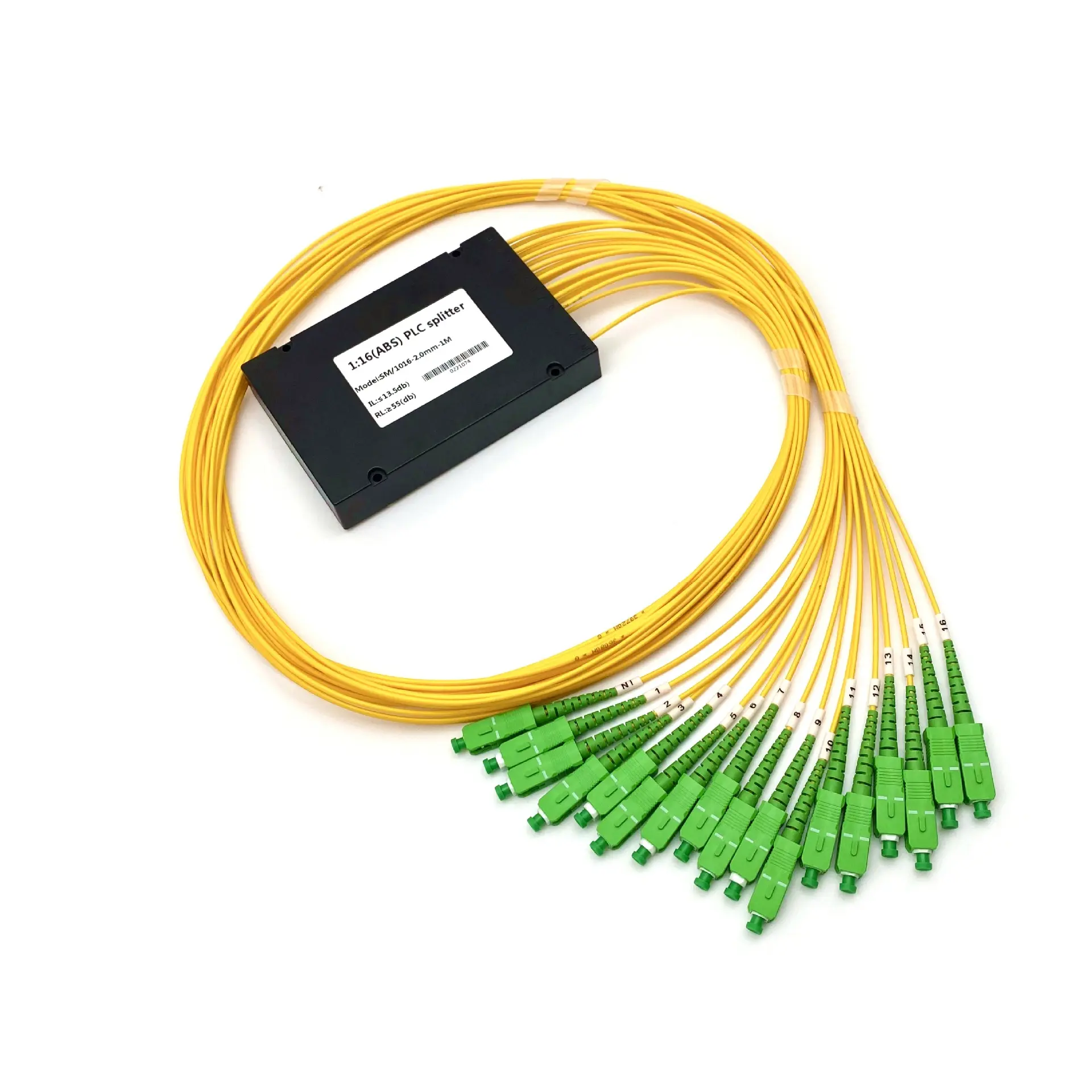 1x16 유니온 광섬유 분배기 Ftth Sc Apc 커넥터 복근 박스 Plc 분배기 4g/3g 네트워크 1550nm 파장 Lc 커넥터