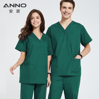 Tenues médicales ANNO : Uniformes d'infirmière doux et respirants en tissu tissé pour l'été, avec logo personnalisé, pour salles blanches et vêtements de travail en ambulatoire