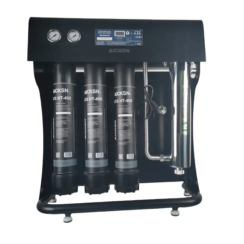 Aicksn RO 4 fase UV sistema di filtro dell'acqua macchina con lampada UV sterilizzazione per tutta la casa filtri per l'acqua