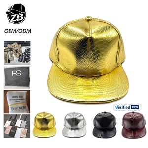 Gorra de Béisbol Snapback de Cuero PU con Logotipo Personalizado, Gorra Hip Hop de Ala Plana, Gorra Rock, Protección Solar, Gorra Deportiva para Exteriores para Mujer - Product Image 1