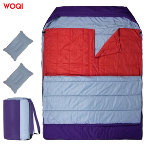 WOQI Nouveau 3-en-1 Adulte <span class=keywords><strong>Double</strong></span> <span class=keywords><strong>Sac</strong></span> <span class=keywords><strong>de</strong></span> <span class=keywords><strong>Couchage</strong></span> <span class=keywords><strong>Grand</strong></span> Bloc <span class=keywords><strong>de</strong></span> Couleur <span class=keywords><strong>Sac</strong></span> <span class=keywords><strong>de</strong></span> <span class=keywords><strong>Couchage</strong></span> avec 2 Oreillers Convient pour Camping <span class=keywords><strong>Sac</strong></span> à Dos - Product Image 1