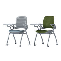 Chaise de conférence pliable empilable Liyu de style contemporain avec roulettes pour formations et réunions