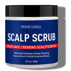 Private Label Hair Scrub Deep Cleansing Purifying Anti-Dandruff Shampoo Hair Wash Massager Scalp Scrub