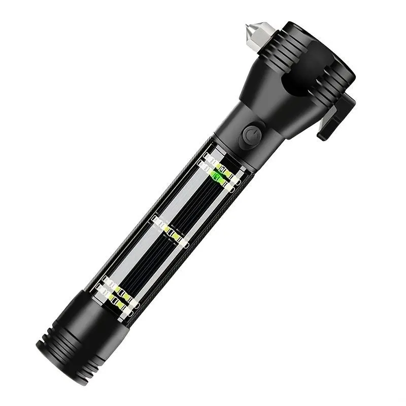 Solar Flashlights Rechargeable Waterproof Solar Powered Super Bright Tactical Patriot Torch Emergency Flashlight