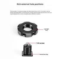 Xinwenxuan Cage de caméra réglable en alliage d'aluminium avec support d'éclairage, compatible vis 1/4, accessoires de caméra à fixation rapide chaud/froid