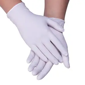 2023 Kostenlose Probe Puder freie Latex handschuhe für Schönheits salons Naturkautschuk-Tattoo-Handschuhe Lange Manschette Nitril handschuhe