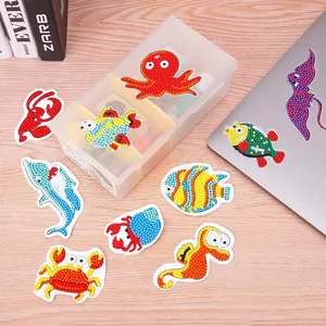Pegatinas de dibujos animados de animales para adultos, calcomanías de animales de dibujos animados con el alfabeto de peces, búhos, caballitos de Navidad, 5D, gran oferta - Product Image 3
