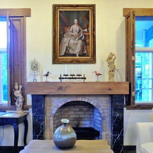 Riproduzione fatta a mano stile tradizionale Sissi principessa figura ritratto dipinto tela cornice legno parete arte - Product Image 5