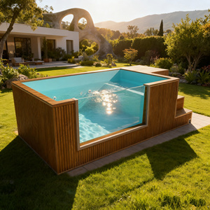 <span class=keywords><strong>Piscine</strong></span> préfabriquée en fibre de verre monobloc durable et facile à installer pour la maison, le jardin et l'extérieur - Product Image 2