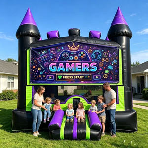 Castillo Inflable <span class=keywords><strong>en</strong></span> Oferta, <span class=keywords><strong>Casa</strong></span> <span class=keywords><strong>de</strong></span> Brinco Inflable para Niños con Tobogán, Equipo <span class=keywords><strong>de</strong></span> Entretenimiento para Fiestas al Aire Libre - Product Image 5