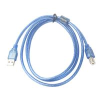 Câble d'imprimante USB 2.0 de haute qualité 24AWG, 1,5 m/3 m/10 m, connecteurs AM-BM, conducteur en cuivre PVC, câble adaptateur noir/bleu