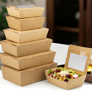 Cajas de Comida para Llevar y Envases de Papel Kraft Personalizados y al por Mayor de XM <span class=keywords><strong>KINGWIN</strong></span> con Ventanas - Product Image 1