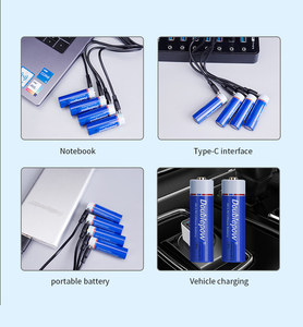 Nuove <span class=keywords><strong>Batterie</strong></span> Ricaricabili USB <span class=keywords><strong>AA</strong></span> con Ricarica <span class=keywords><strong>Tipo</strong></span> C, 1.5v 3400mwh, <span class=keywords><strong>Batterie</strong></span> agli Ioni di Litio Ricaricabili <span class=keywords><strong>AA</strong></span> - Product Image 6