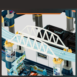 Nouveau design de train électrique à double étage, jouets de train sur rail, alimenté par piles, ensemble de jeu d'aventure à assembler avec lumières - Product Image 5