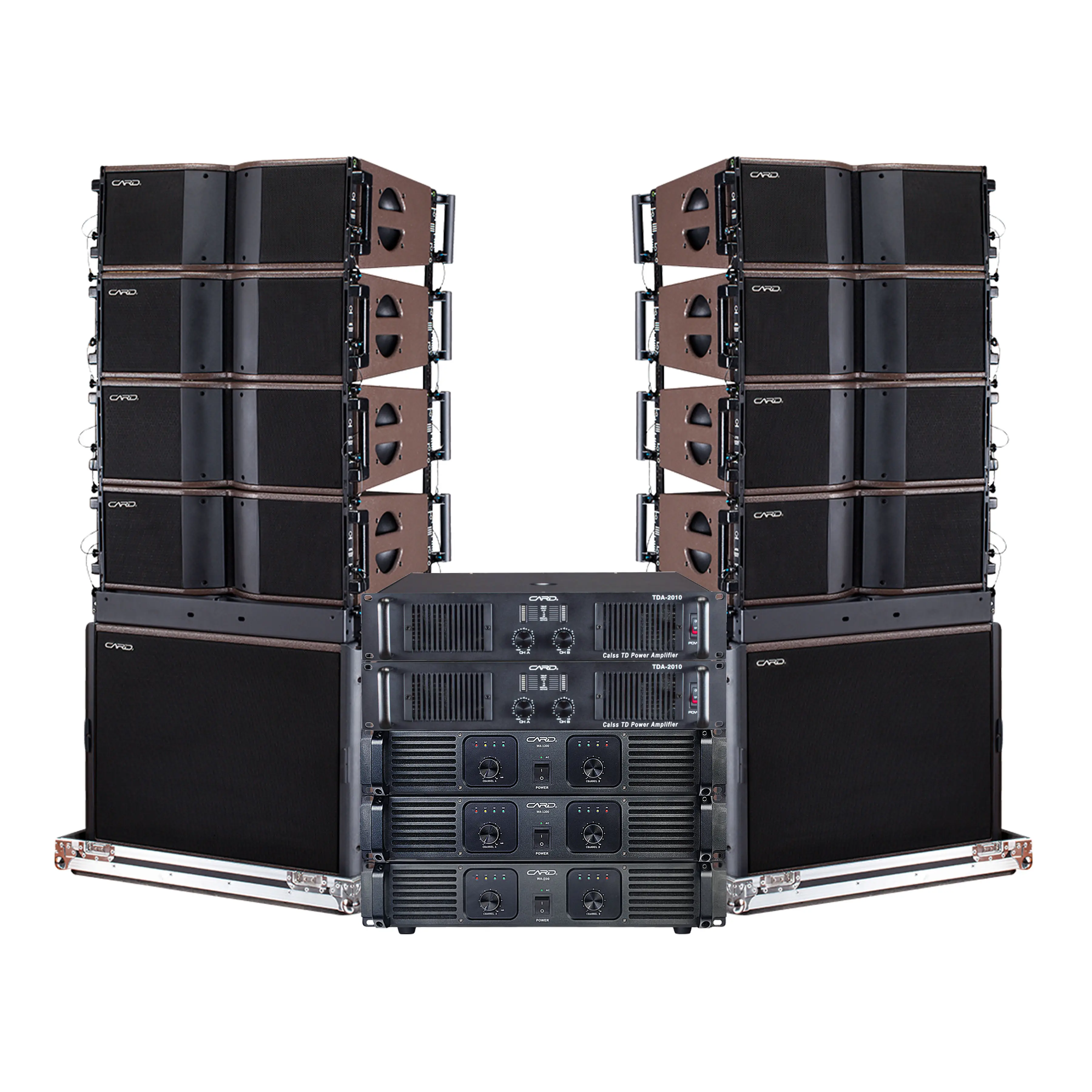 Professionele Dubbele 8 Inch Podiumluidsprekers Audio Sound Line Array Systeem