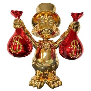 Scultura in resina Pop Arts <span class=keywords><strong>il</strong></span> monopolio di Alex per natale Scultura galvanizzata con simbolo del dollaro in resina - Product Image 2