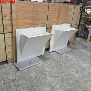 Ensemble de toilettes et de lavabo <span class=keywords><strong>en</strong></span> surface solide blanche pour villa, maison, salle de bain, taille standard, lavabo <span class=keywords><strong>en</strong></span> stock - Product Image 5