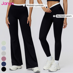 Women's High Quality Quick Dry Breathable Sportswear Ribbed Gym Fitness Set Color Blocking Sports Bra <strong>Crop</strong> Top <strong>Leggings</strong> for Yoga - Product Image 6