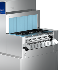 Lave-vaisselle tunnel industriel commercial autonome pour restaurant, avec long convoyeur, pour usage hôtelier, électrique - Product Image 6