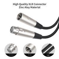 Câble XLR en alliage de zinc, 3 broches, XLR mâle vers femelle, pour microphone, haut-parleur, amplificateur de puissance, consoles audio