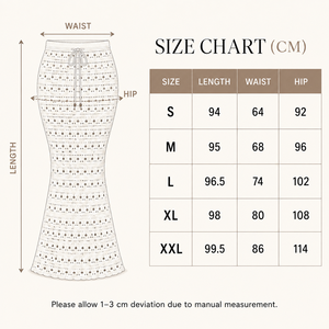 <span class=keywords><strong>Gonna</strong></span> Midi da Donna Boho Lavorata all'Uncinetto a Vita Alta con Laccetti Laterali e Coulisse, Scollo a Sirena, Casual per Vacanze al Mare - Product Image 6