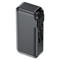 Batterie externe 2-en-1 de 10000 mAh avec prise US et câbles intégrés, chargeur portable à charge rapide 22,5 W pour smartphone - Cadeau de voyage