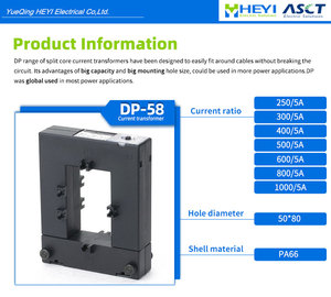 Nhà máy trực tiếp DP-58 vết thương Loại hiện tại biến áp 600/5A chia lõi <span class=keywords><strong>CT</strong></span> cho đồng hồ kỹ thuật số sử dụng điện cuộn dây hình dạng - Product Image 3