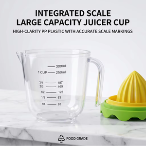 Wholesale Manual Citrus <b>Juicer</b> with Measuring Cup PP Lemon Orange Squeezer for Restaurant Hotel 3 Colors - Product Image 3