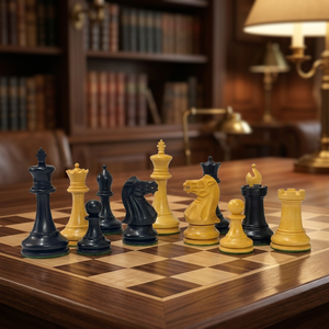 Juego de Ajedrez de Madera de Lujo Hecho a Mano de Alta Calidad con Rey de 3.5 Pulgadas, Diseño Duradero para Uso Unisex en Interiores/Exteriores - Product Image 3