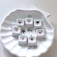 Capuchons de touches de clavier personnalisés DIY, boutons anti-stress, porte-clés vierges, capuchons de touches mignons imprimés avec logo anime, capuchons de touches de clavier mécanique, porte-clés