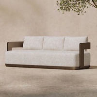 Ensemble de canapés d'extérieur modernes pour patio, ensemble de canapés d'extérieur en aluminium pour resort, mobilier d'extérieur pour villa, ensemble de canapés de jardin, mobilier d'extérieur pour hôtel
