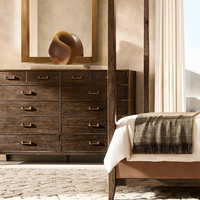 Commode de Rangement Multifonctionnelle en Bois Massif Moderne et Écologique, de Luxe et Durable, avec 12 Tiroirs et Supports d'Angle pour Chambre à Coucher
