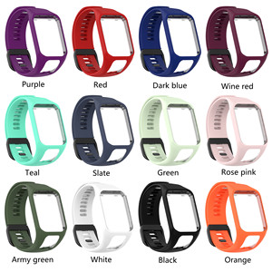 Silicone ban nhạc thông minh Vòng đeo tay dây đeo cho <span class=keywords><strong>TomTom</strong></span> Runner 4 thay thế dây đeo Sweatproof <span class=keywords><strong>GPS</strong></span> thông minh ban nhạc đồng hồ - Product Image 1