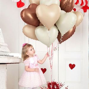 Bonitos Globos de Corazón de 18 Pulgadas de Color Puro, Globos de Papel de Aluminio para Decoración de Bodas, San Valentín, Globos de Amor - Product Image 4