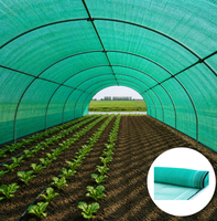 Filet d'ombrage rond en HDPE vert anti-UV pour serre, jardin potager, verger, protection solaire