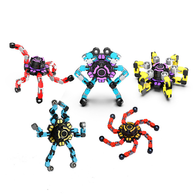 Wholesale Creative DIY Decompression Mecha Deformation Robot Toy Bearing Gyro Fidget Spinner