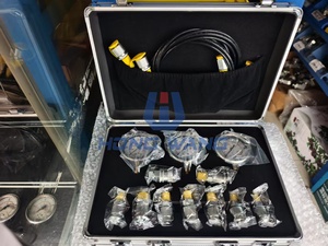 Outils de diagnostic d'excavatrice, manomètre hydraulique, 5 jauges, boîtier en acier inoxydable OEM, jauges de test de pression hydraulique - Product Image 3