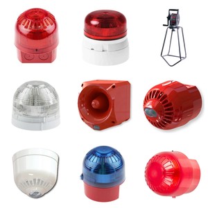 PSS-0094, Serie Onos, Combinación de Baliza y Sirena Roja, IP65, 230V CA, Base de 102 dB, 1m, Electrónico - Product Image 3